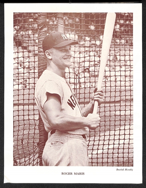 1962 M118 Baseball Monthly Premiums - Mickey Mantle and Roger Maris