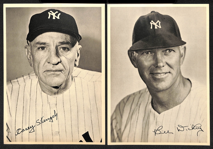 Lot of (18) c. 1948 Yankees Photo Pack Premiums w. (2) DiMaggio, (2) Rizzuto, Berra, Stengel, Dickey