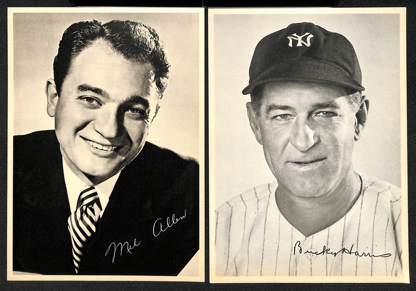 Lot of (18) c. 1948 Yankees Photo Pack Premiums w. (2) DiMaggio, (2) Rizzuto, Berra, Stengel, Dickey