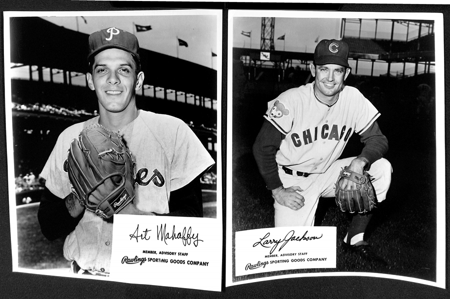 Lot of (4) 1960s Rawlings Advisory Staff 8x10 Photos (Art Mahaffy, Larry Jackson, Ken Holtzman, Gordon Coleman)