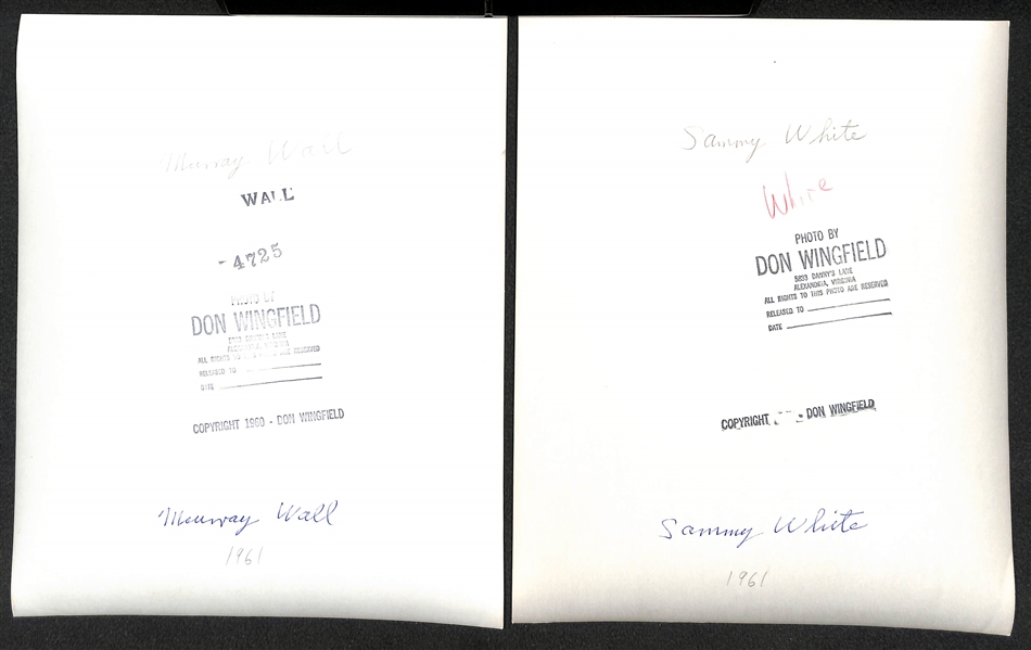 Lot of (9) Don Wingfield 1950s Boston Red Sox 8x10 Type 1 Photos (w. Original Envelope From Wingfield)