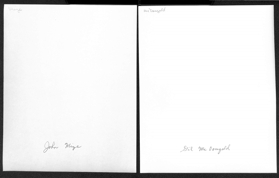Lot of (7) Don Wingfield 1950s New York Yankees 8x10 Type 1 Photos (w. Original Envelope From Wingfield)