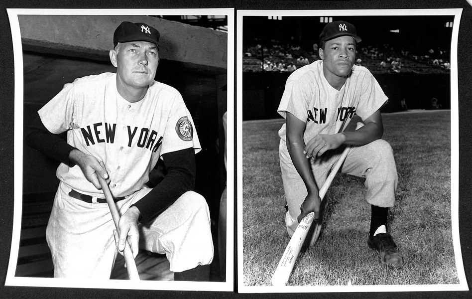 Lot of (12) Don Wingfield 1950s New York Yankees 8x10 Type 1 Photos (w. Original Envelope From Wingfield)