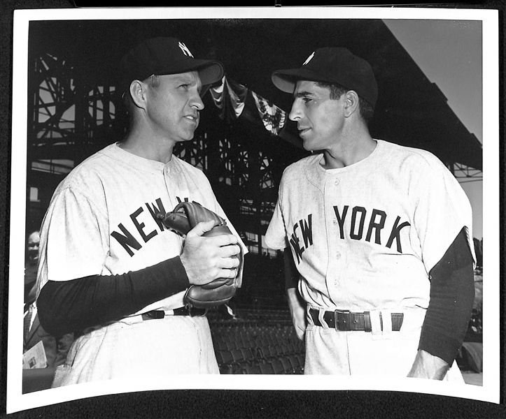 (5) Don Wingfield 1950s-1960  8x10 Type 1 Photos Inc. Duals of Rizzuto/Slaughter, Stengel/Reynolds, Sievers/Lemon (w. Original Envelope From Wingfield)
