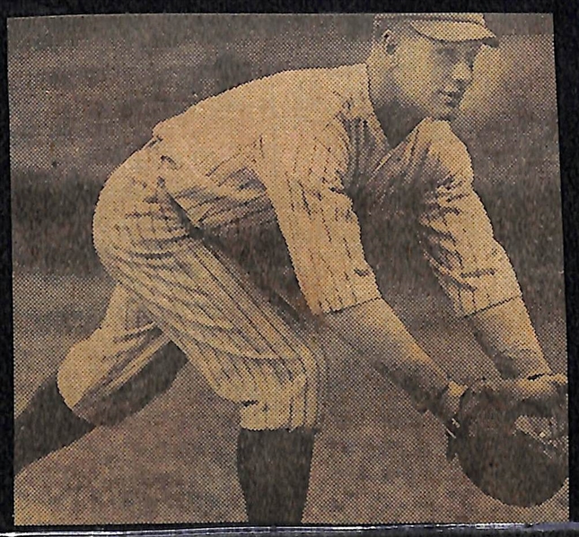 Eleanor Gehrig Penned Lou Gehrig Newspaper Or Magazine Clip (JSA LOA Indicates Mrs. Gehrig Signed Lou's Name)