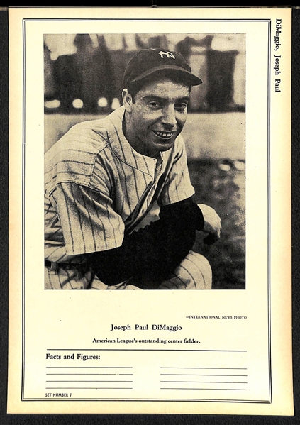 1946-49 W603 Sports Exchange Ted Williams & Joe DiMaggio 7x10 Photo Cards