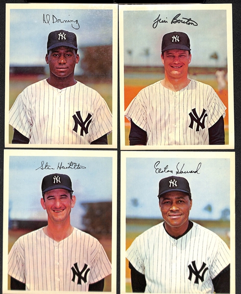 1967 Yankees Dexter Press Team Set of (12) w. Mickey Mantle (Card # Written on Backs)
