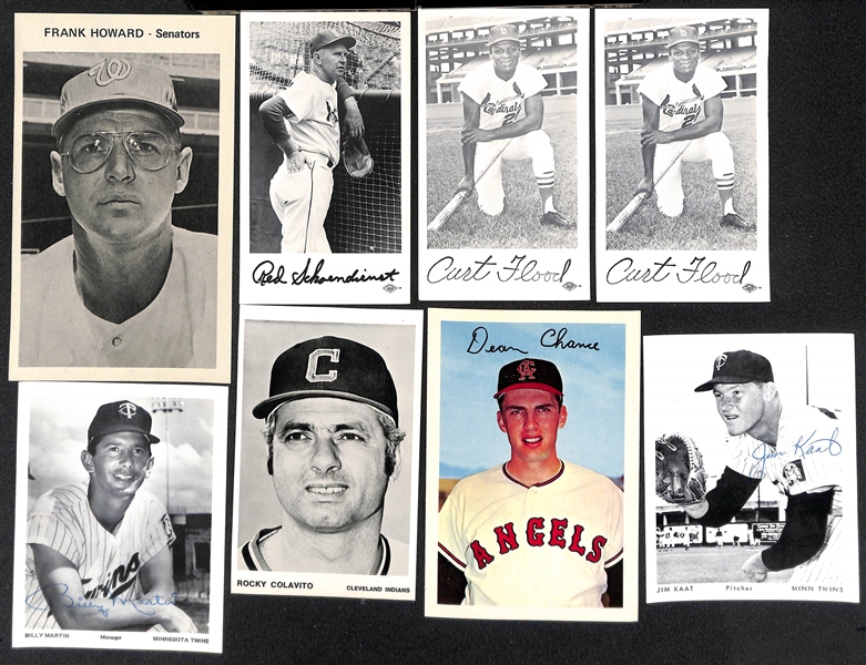 Over 180 Souvenir Photos w/ HOFers - 37 Cardinals, 54 Indians 6 Angels 86 Twins w. Carew and Killebrew, and 1 Pirate (Willie Stargell)