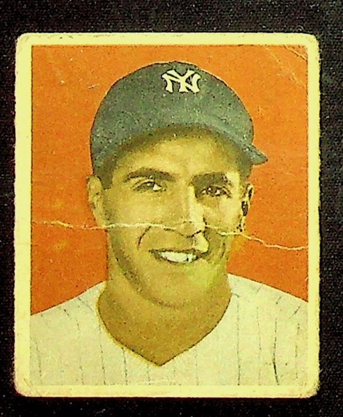 1949 Bowman Lot (3) Phil Rizzuto (No Name on Front), Preacher Roe, Johnny Mize (No Name on Front)