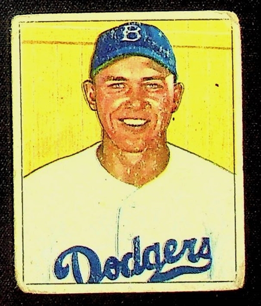 1950 Bowman Lot (3) Yogi Berra, Gil Hodges, and Leo Durocher