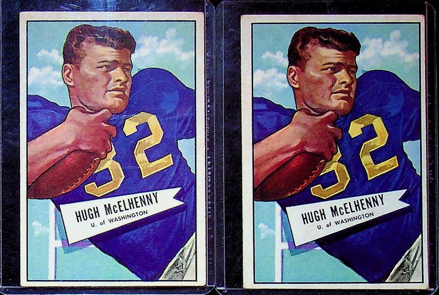 1952 Bowman Large Football Rookie Lot (6) - 2 Hugh McElhenny, 2 Kyle Rote, Gino Marchetti, and Andy Robustelli (ALL ROOKIE CARDS!)