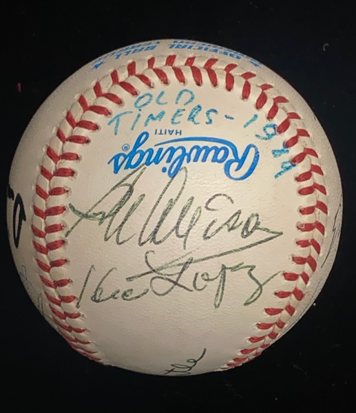 Baseball Old Timers Signed OAL Baseball (13 Signatures) w. Mantle, B. Marting, Catfish Hunter, Joe Garagiola, Mel Allen, + JSA Auction Letter