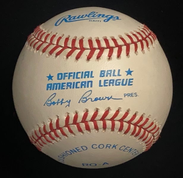 Mel Allen (HOF Yankees Announcer) Signed Official AL Baseball -  JSA Auction Letter