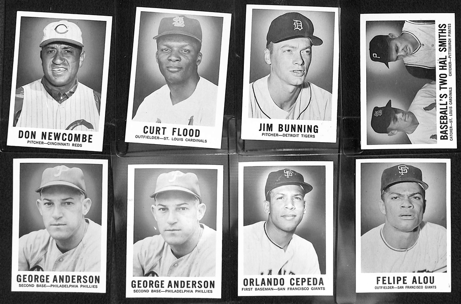 Lot of Over (160) 1960 Leaf Baseball Cards w. Cepeda, Bunning, Flood, Newcombe (Multiple Partial Sets)
