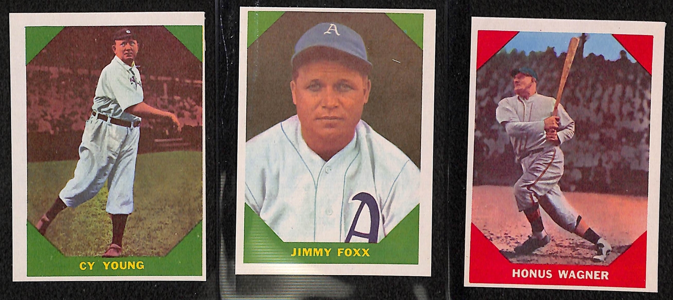 1960 Fleer Baseball Greats Near Complete Set (76 of 79 cards Missing Only Ruth, Cochrane, and T. Williams) - Mostly Pack Fresh Cards