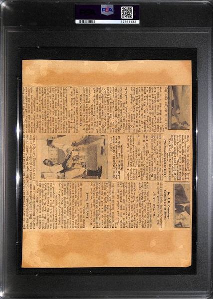 1934 R310 Butterfinger Lou Gehrig Graded PSA Authentic/Altered (Trimmed)