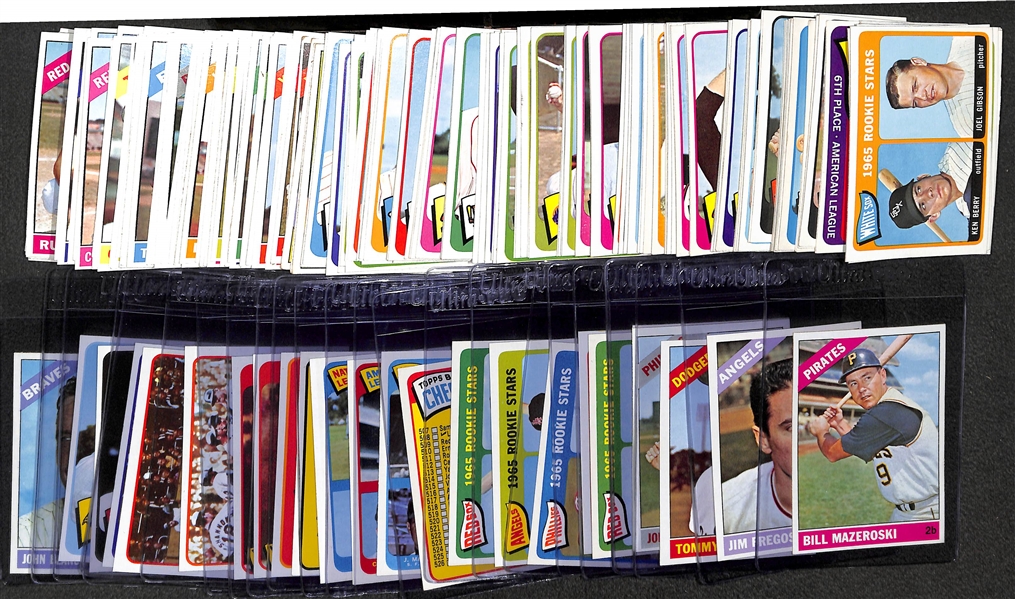   Over 190 Mostly Pack-Fresh 1965 and 1966 Topps Baseball Cards (Inc. 121 Cards from 1965 Topps and 70 From 1966 Topps) 