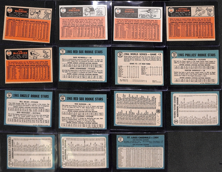   Over 190 Mostly Pack-Fresh 1965 and 1966 Topps Baseball Cards (Inc. 121 Cards from 1965 Topps and 70 From 1966 Topps) 