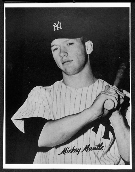 Early 1950s Mickey Mantle Premium Souvenir 8x10 Photo