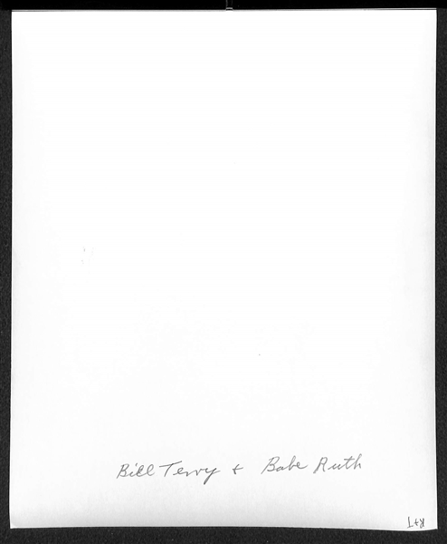 Bill Terry and Babe Ruth Type 2 8x10 Photograph (Printed in 1950s)