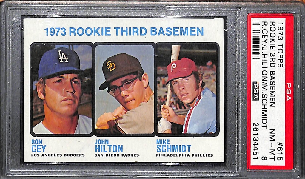 1973 Topps Mike Schmidt Rookie Card #615 PSA 8