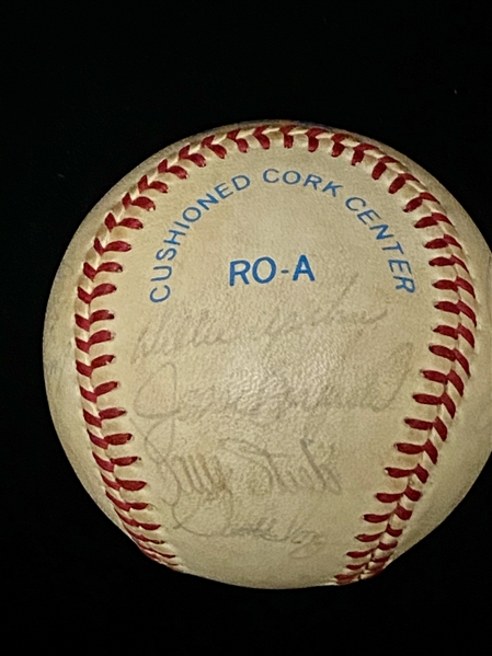 Lot of 2 Team Signed Baseballs - Yankees Old Timers Signed Baseball w. 6 Autos & 1984 Toronto Blue Jays Team Signed Baseball w. 18 Signatures - JSA Auction Letter