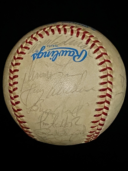 Lot of 2 Team Signed Baseballs - Yankees Old Timers Signed Baseball w. 6 Autos & 1984 Toronto Blue Jays Team Signed Baseball w. 18 Signatures - JSA Auction Letter
