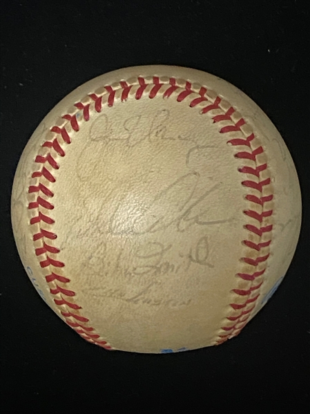 Lot of 2 Team Signed Baseballs - Yankees Old Timers Signed Baseball w. 6 Autos & 1984 Toronto Blue Jays Team Signed Baseball w. 18 Signatures - JSA Auction Letter