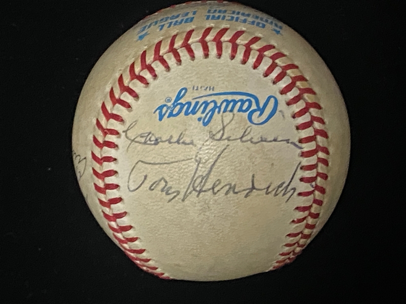 Lot of 2 Team Signed Baseballs - Yankees Old Timers Signed Baseball w. 6 Autos & 1984 Toronto Blue Jays Team Signed Baseball w. 18 Signatures - JSA Auction Letter