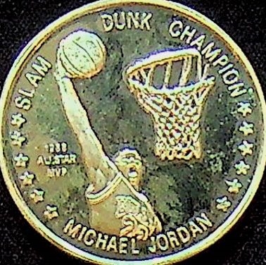 Lot of 2 - Basketball Silver Coins - 1 Troy Oz .999 Silver Each - Michael Jordan & Magic Johnson
