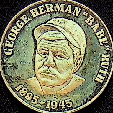 Lot of 2 - Babe Ruth Silver Coins - 1 Troy Oz .999 Silver Each