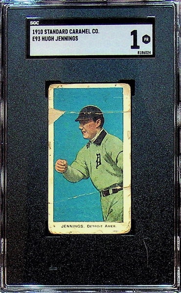 1910 E93 Standard Caramel Hugh Jennings - SGC 1