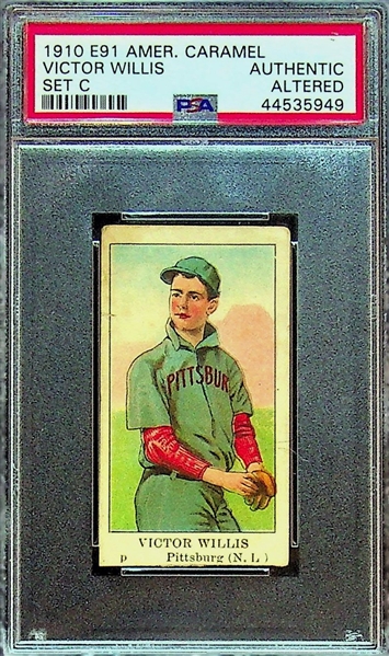 1910 E91 American Caramel Victor Willis Set C - PSA Authentic Altered