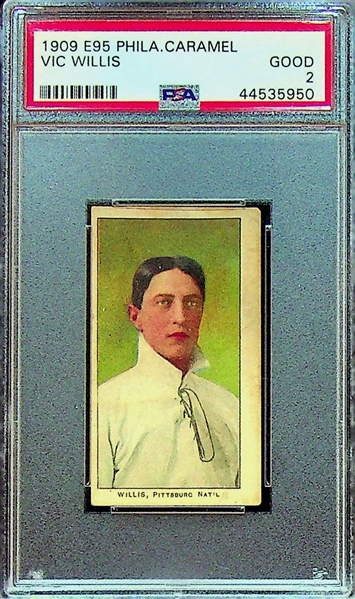1909 E95 Philadelphia Caramel Vic Willis PSA 2