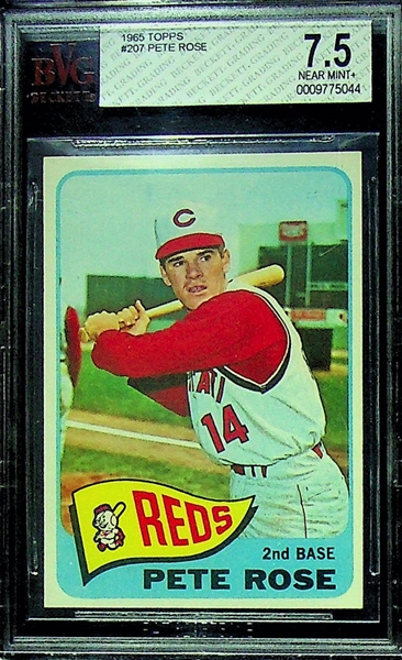 1965 Topps Pete Rose #207 - BVG 7.5