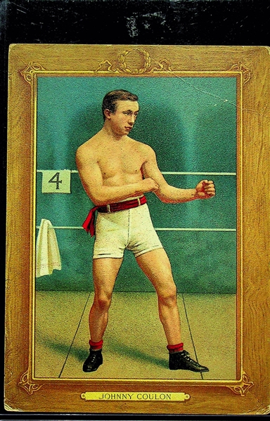 Lot of 2 - 1911 T3 Turkey Red Boxing Cabinet Cards - Harry Lewis & Johnny Coulon