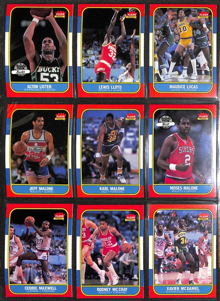 1986 Fleer Basketball Near Complete Set - 131 of 132 Cards
