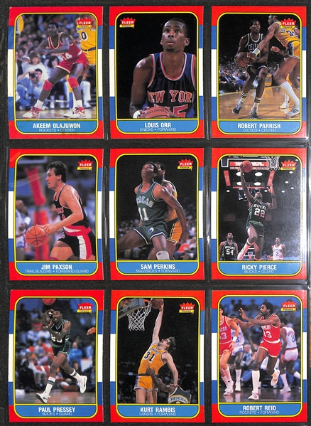 1986 Fleer Basketball Near Complete Set - 131 of 132 Cards