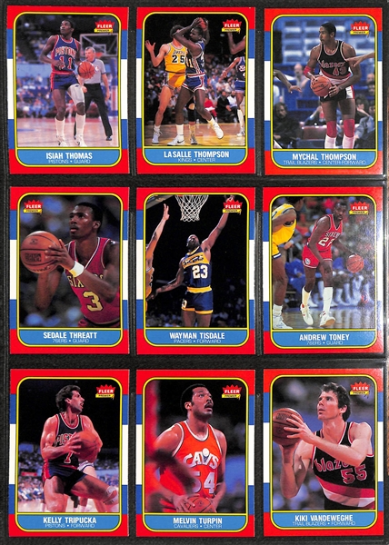 1986 Fleer Basketball Near Complete Set - 131 of 132 Cards