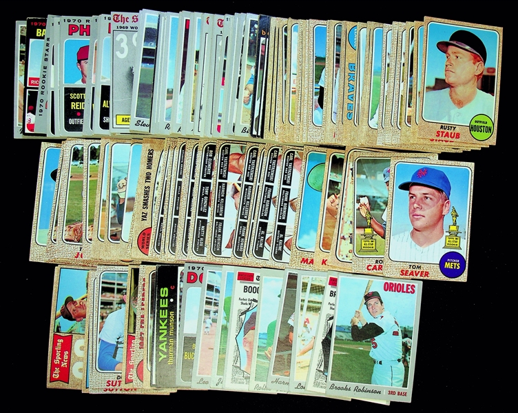 Lot of 100+ 1968, 1970, 1971 Topps Baseball Cards w. 1968 Tom Seaver