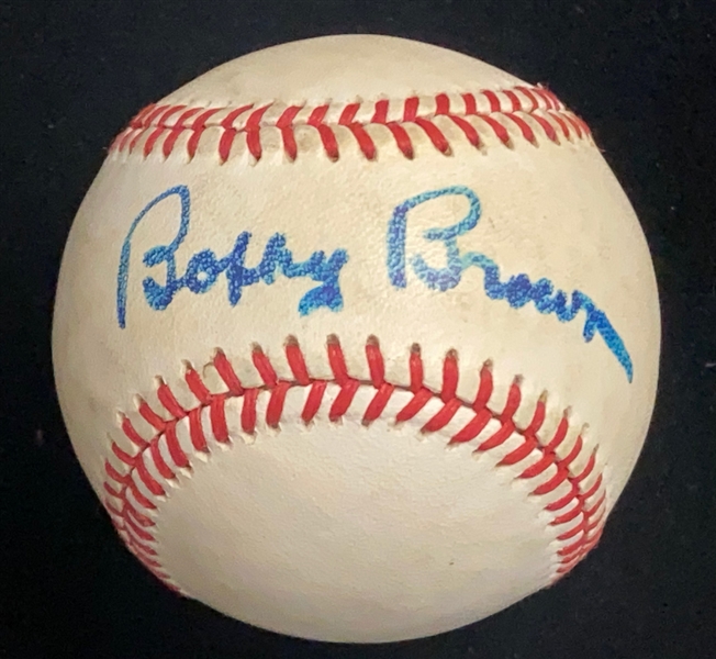 Bobby Brown (AL President) and Moose Skowron Signed Official AL Baseballs -  JSA Auction Letter