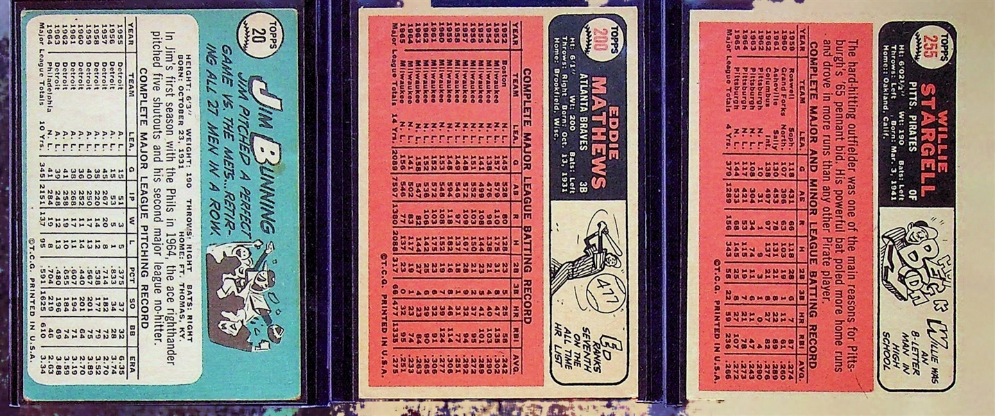 Over 90 Baseball Cards (1958-1967) w. Bunning, Mathews, Stargell