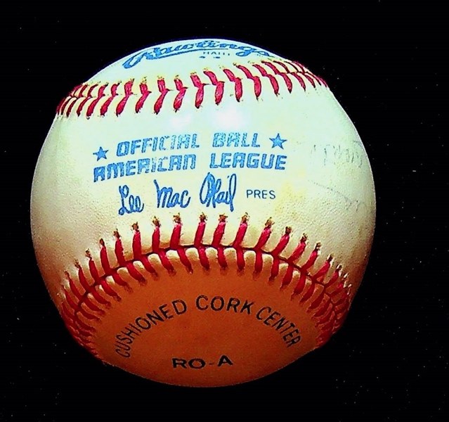 Mickey Mantle Signed Official AL Baseball Inscribed To Rod, Best Wishes (Faded) - JSA Auction Letter