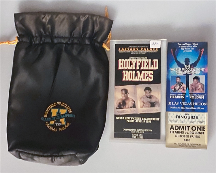 Lot of (7) Boxing Tickets from 1953-1992 w. 5/15/1953 Marciano vs. Walcott Fight