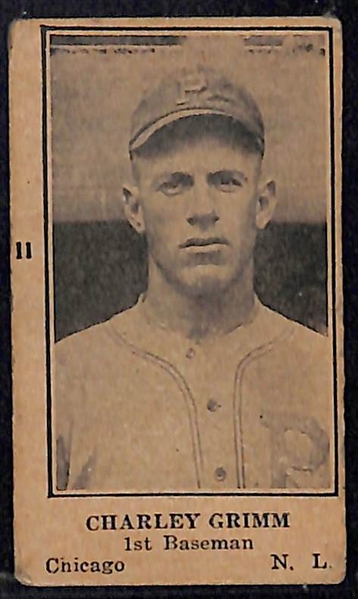 Lot of (3) 1925-31 W590 Cards w. Tris Speaker, Grover Alexander, & Charley Grimm