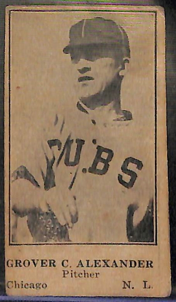 Lot of (3) 1925-31 W590 Cards w. Tris Speaker, Grover Alexander, & Charley Grimm
