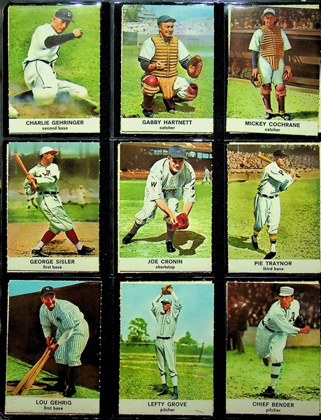 1961 Golden Press Complete Set of 33 Cards w. Babe Ruth
