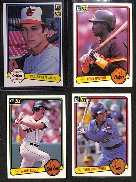 Lot of 2 Donruss Baseball Card Complete Sets - 1982 & 1983