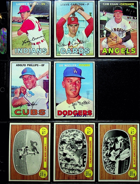 1967 Topps Baseball Near Complete Set w. Stars & HOFers - Includes 586 of 609 Cards (Missing 23 Cards)