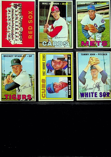 1967 Topps Baseball Near Complete Set w. Stars & HOFers - Includes 586 of 609 Cards (Missing 23 Cards)